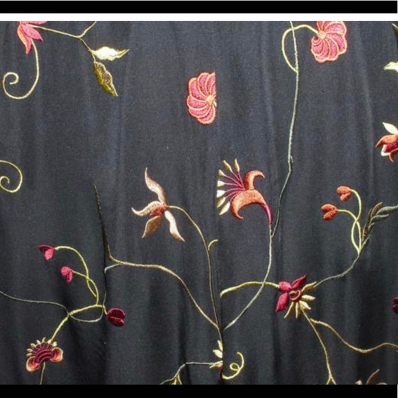 Josephine Chaus Silk Embroidered Pants Floral Set - Picture 13 of 13